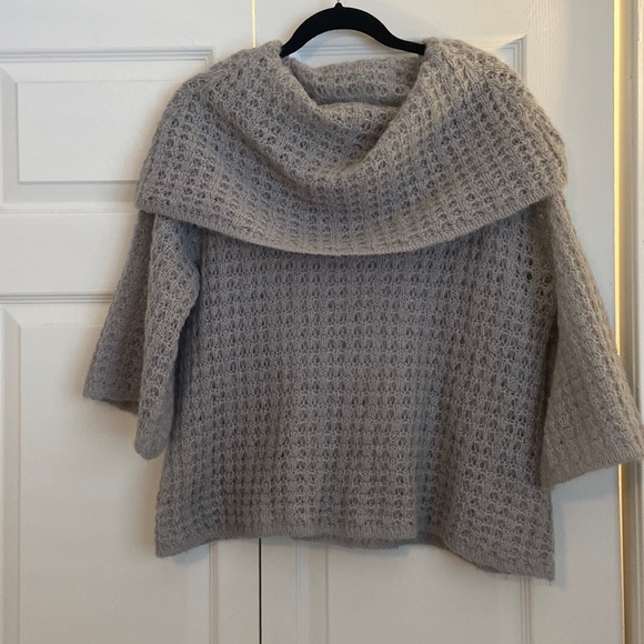 Robert Rodriguez Mohair Wool blend Cowl Neck gray sweater sz s - Picture 1 of 5